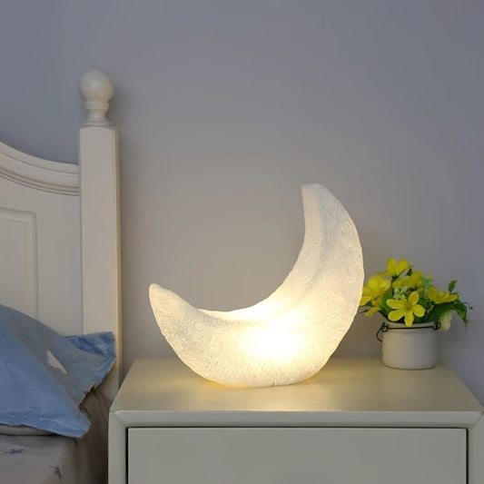 Skorter | MoonGlow - Art Deco Half Moon Night Lamp, Battery Operated with Switch