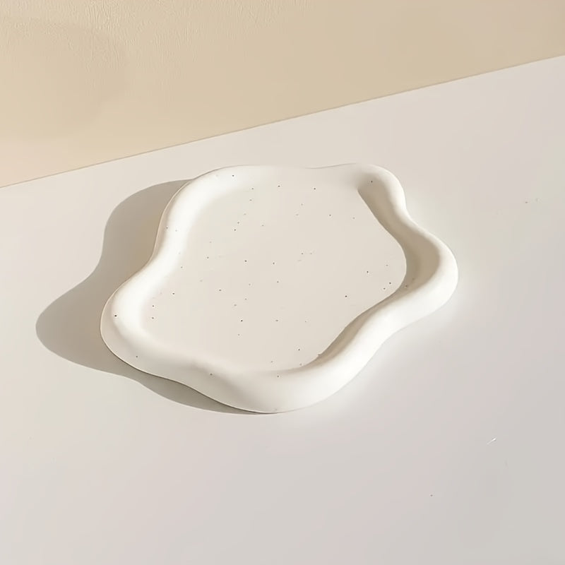 Skorter | CloudTray - White Cloud-Shaped Ceramic Jewelry Box | For Rings & Earrings