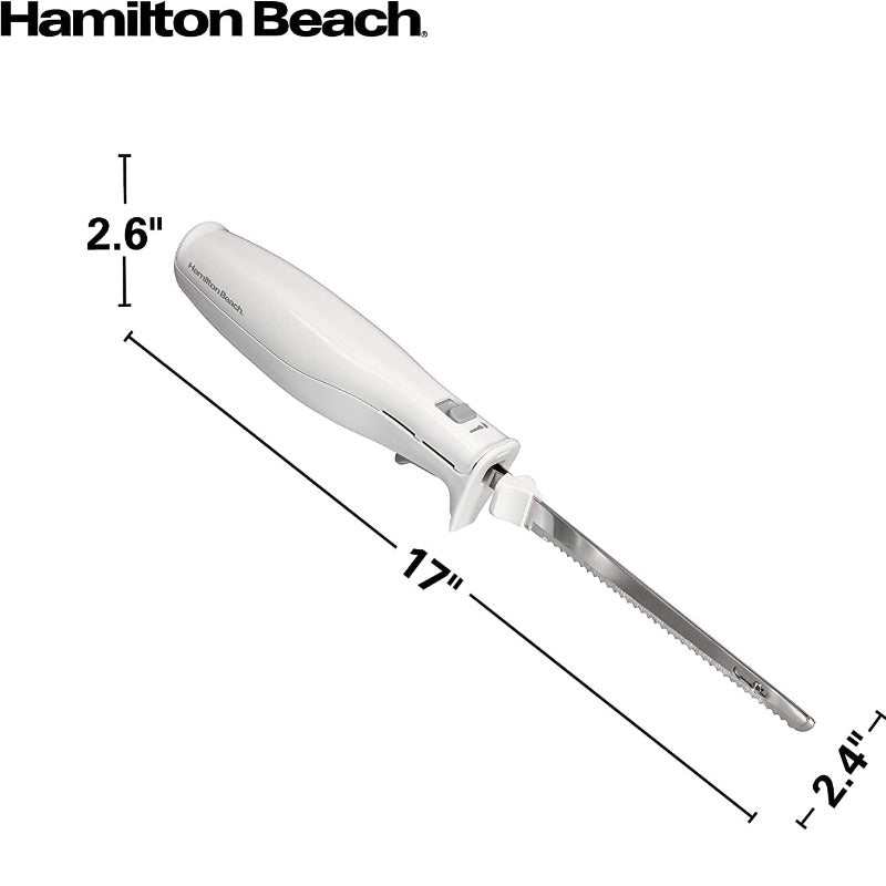 Skørter | Hamilton Beach Electric Knife for Carving Meat, Poultry, Bread, Foam Craft & More Includes Storage Box & Serving Fork