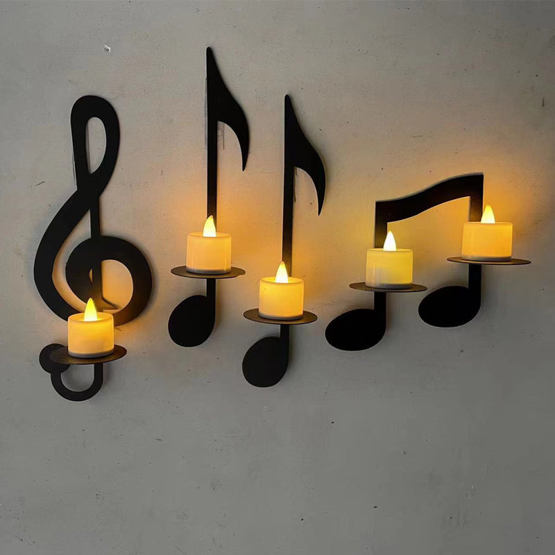 skorter | Black Music Notes Wall Lamp