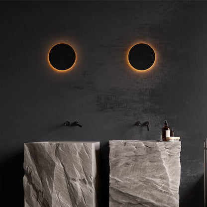 Skorter | LunaGlow - Minimalist LED Wall Lamps Black Metal for Garden and Hallway
