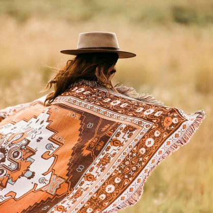Skorter | Boho Chic Patterned Throw Blanket