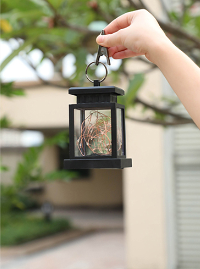 Skorter | Solar LED Lantern with Light Wire and Hanging Clip – Waterproof Garden Lighting for Terrace and Balcony
