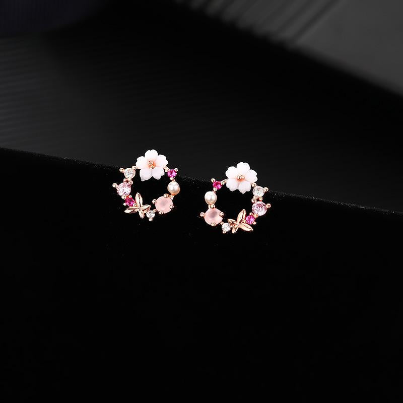 Skorter | Flower Pearl Earrings