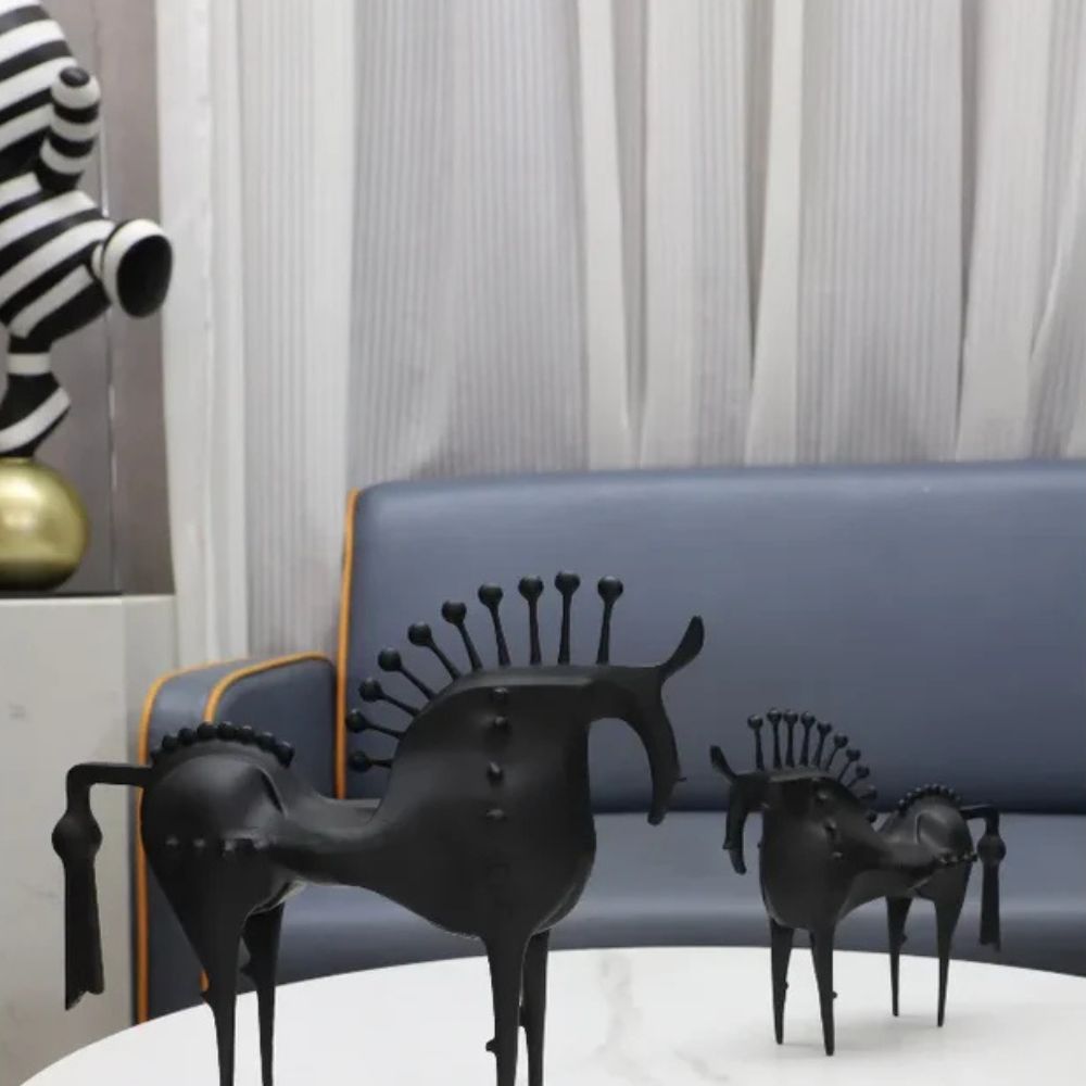 Skorter | Black Stallion Metal Sculpture
