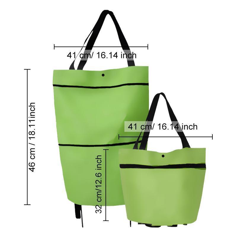 Skorter | 2 In 1 Folding Shopping Cart Tote Bag