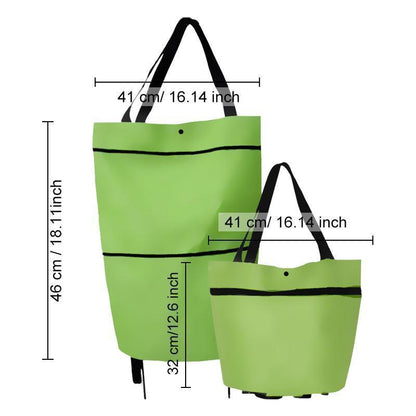 Skorter | 2 In 1 Folding Shopping Cart Tote Bag