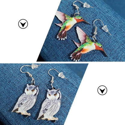 Skorter | Acrylic Drop Bird Earrings