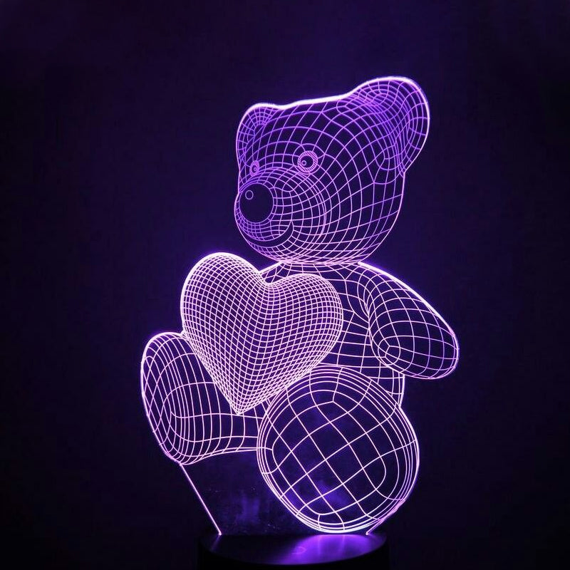 skorter | 3d Love Bear Night Light