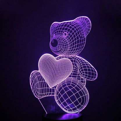 skorter | 3d Love Bear Night Light