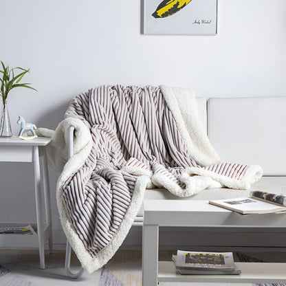 Skorter | Fluffy Stripes Sherpa Blanket