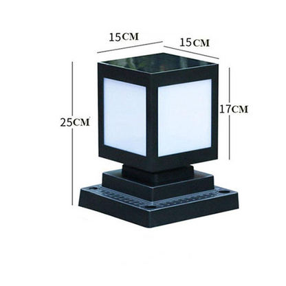 Skorter | Solar LED garden lantern in square design – decorative outdoor lighting for paths and terrace