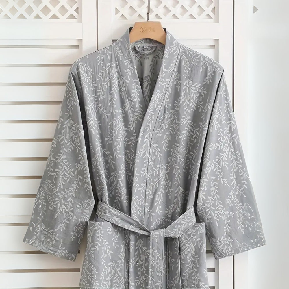 Skorter | Featherlight Jacquard Cotton Bath Robe
