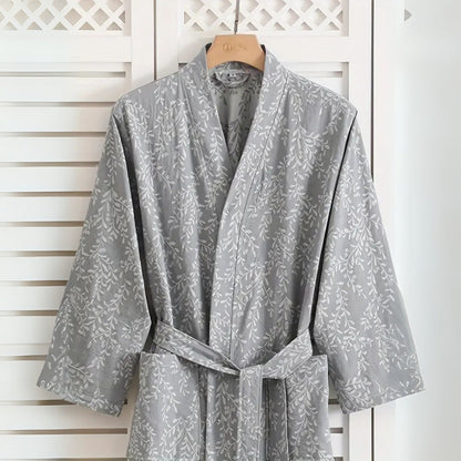 Skorter | Featherlight Jacquard Cotton Bath Robe