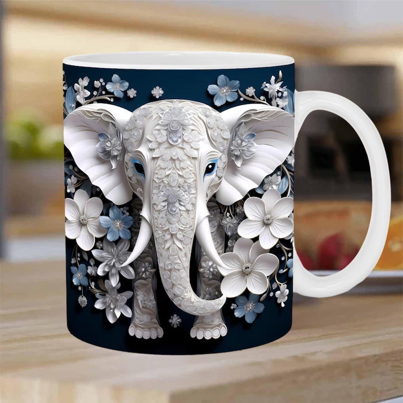 skorter | 3d Elephant Flower Mug