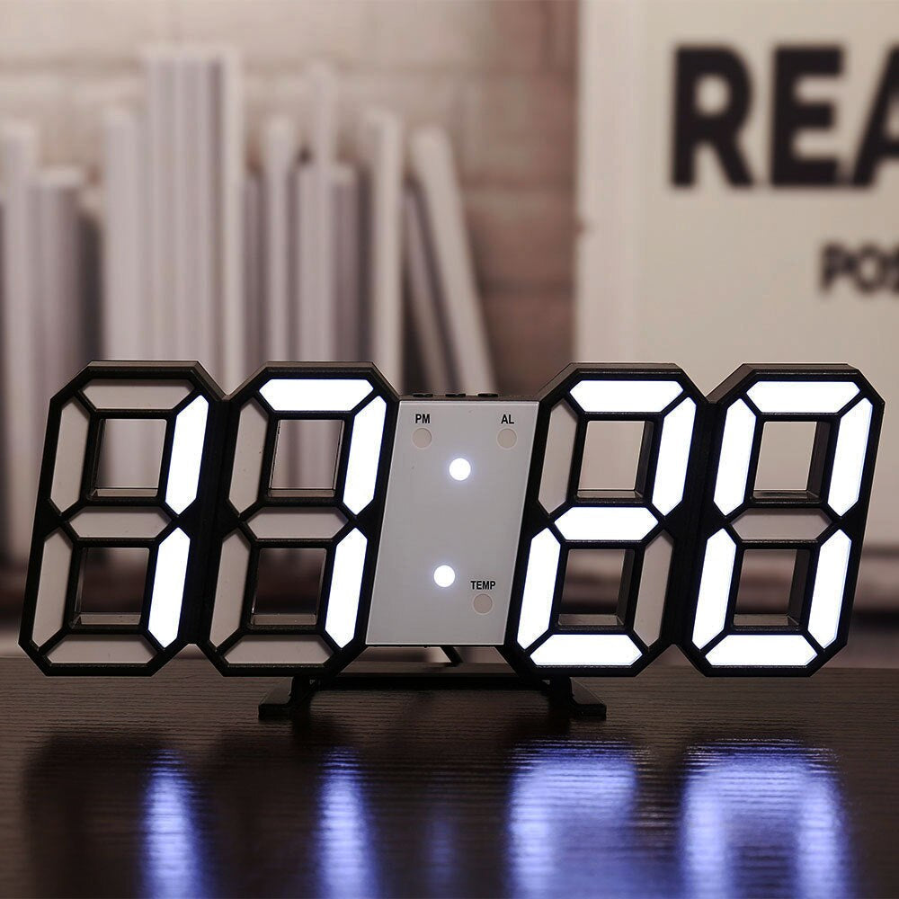 Skorter | LED-Digital Wall Clock - Temperature and Alarm