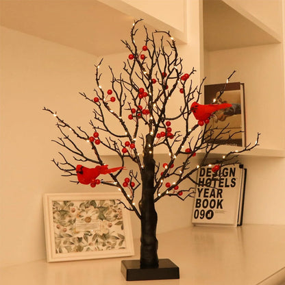 Skorter | Atmospheric Light Tree with Red Birds – Flexible LED Decoration Tree