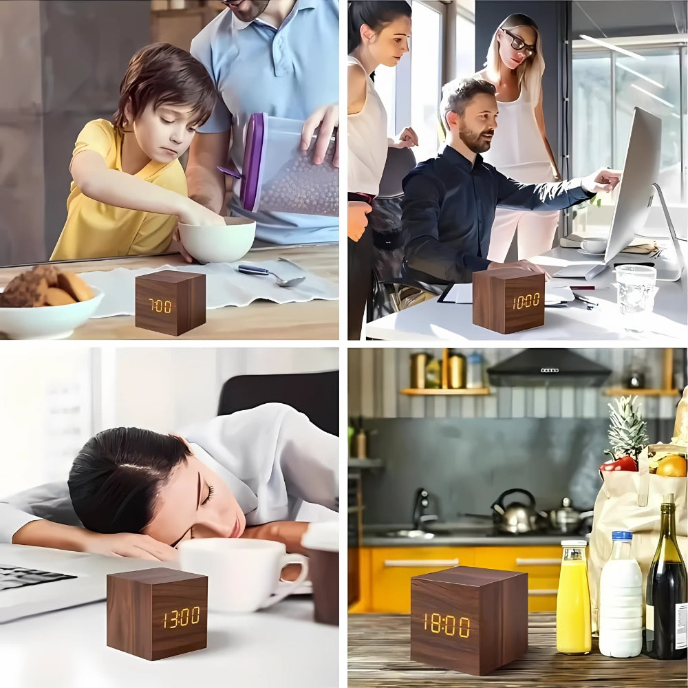 Skorter | Modern Cube LED-väckarklocka