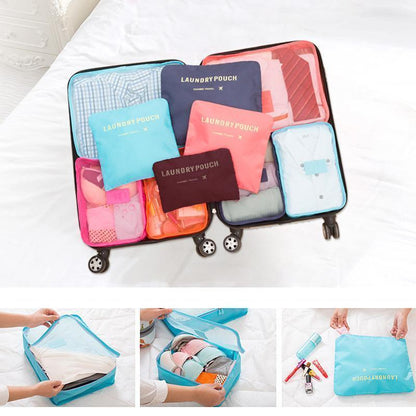 Skorter | 6-Piece Travel Set Storage Cubes for Clothes and Accessories