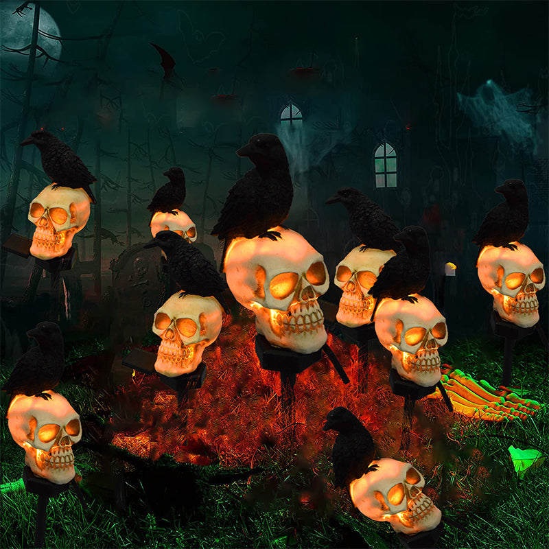 Skorter | Halloween Solar Skull Crow Decorative Lights