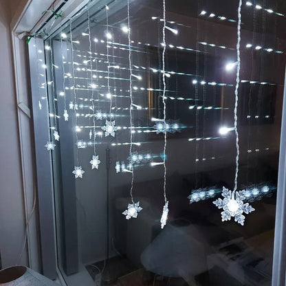 skorter | Curtain Snowflake Led String Lights