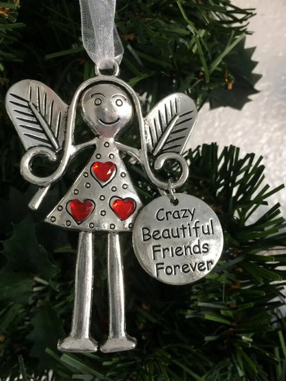 Skorter | Crazy beautiful friends forever - Angel ornament Christmas gift