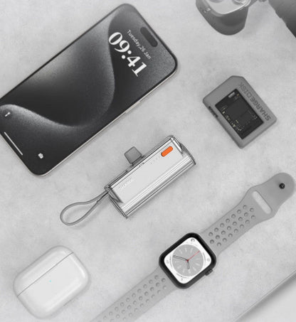 Skorter | 5000mAh Mini Capsule Built-In Cable Power Bank