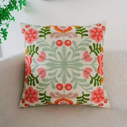 Skorter | Ethereal Embroidery Floral Cushion Cover