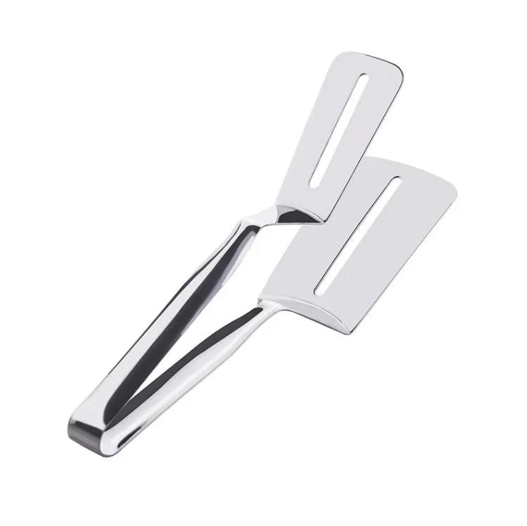 Skorter | Double-sided stainless steel turner with non-slip handle – Ideal for grilling and frying