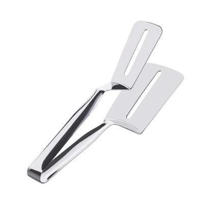 Skorter | Double-sided stainless steel turner with non-slip handle – Ideal for grilling and frying
