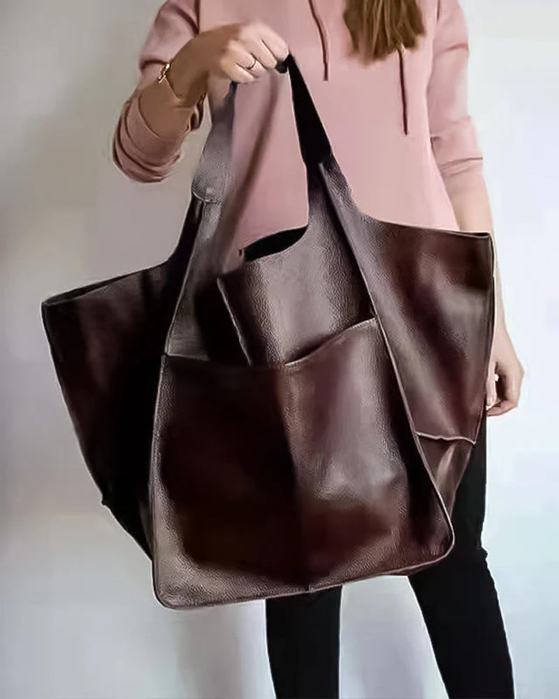 Skorter | Chic & Sustainable Leather Bag with Large Capacity - Elegant, Versatile Women's Handbag