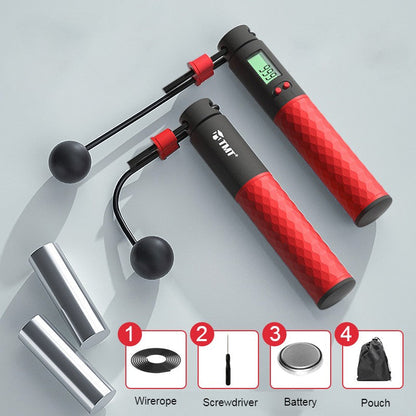 Skorter | 2-in-1 Weighted Smart Digital Jump Rope with Dual-rope Configuration, for Easy Full-body Workout