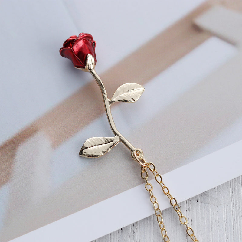 Skorter | 3D Rose Pendant Necklace