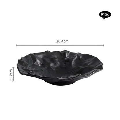 Skorter | Artisan Wrinkled Paper Ceramic Plate