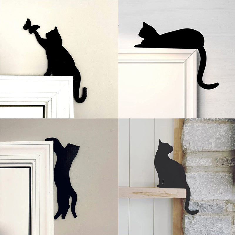 Skorter | Black Cat Door Corner Sign Decoration