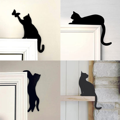 Skorter | Black Cat Door Corner Sign Decoration