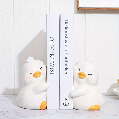 Skorter | AnimalDecor - Set of Cute Animal Bookends - Duck, Elephant, Panda
