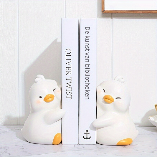 Skorter | AnimalDecor - Set of Cute Animal Bookends - Duck, Elephant, Panda