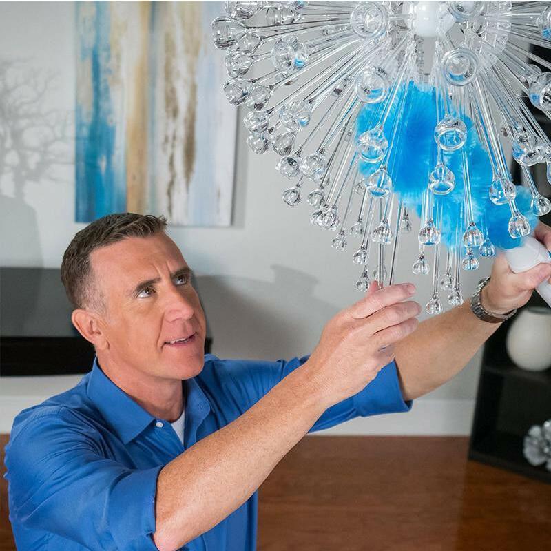 Skorter | 360° rotating electric spin duster motorized dust cloth with 2 brushes