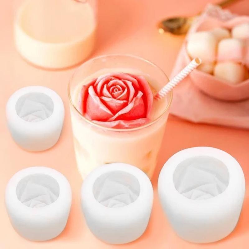 skorter | 3d Silicone Rose Shape Ice Cube Tray