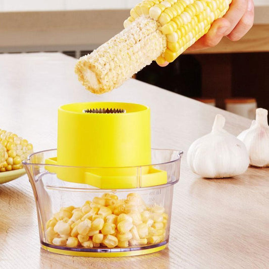 skorter | Cob Corn Stripper with Built-In Measuring Cup and Grater