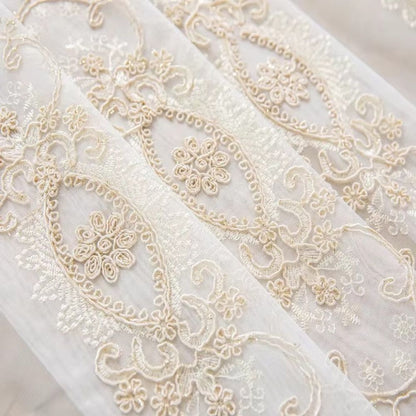Skorter | Elyvia Embroidered Classic Sheer Lace Curtain