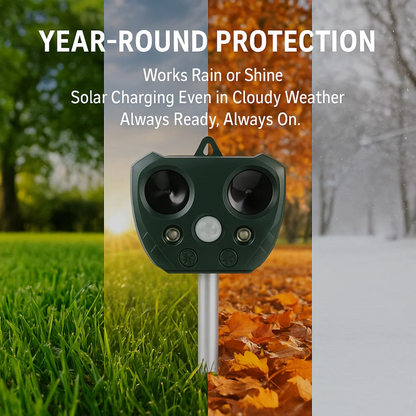 Skorter | Ultrasonic Bird & Pest Defender | Weatherproof, Solar-Powered & Effective for Garden Protection