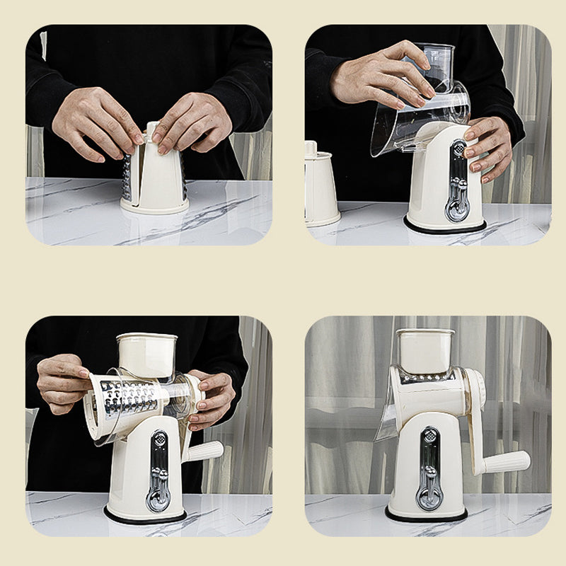 skorter | 5 In 1 Vegetable Slicer, Rotating Cheese Plane