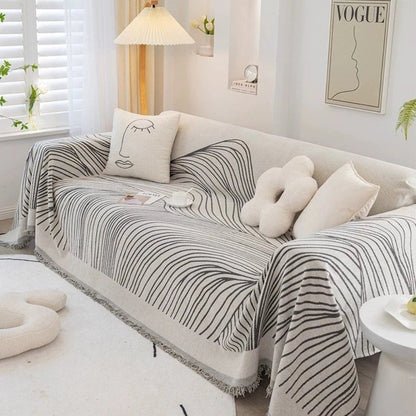 Skorter | Calista Wave Chenille Sofa Cover