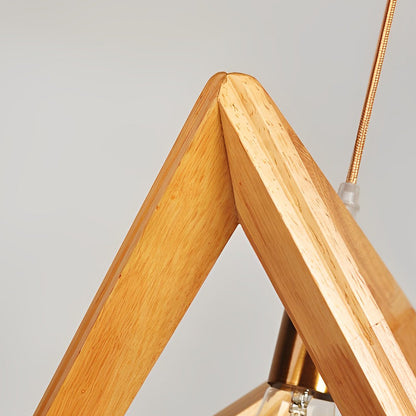Skorter | NordicFrame - Scandinavian Ceiling Lamp with Wooden Structure in Geometric Design