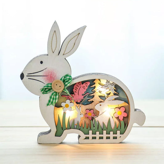 skorter | Wooden Easter Decoration with LED Light