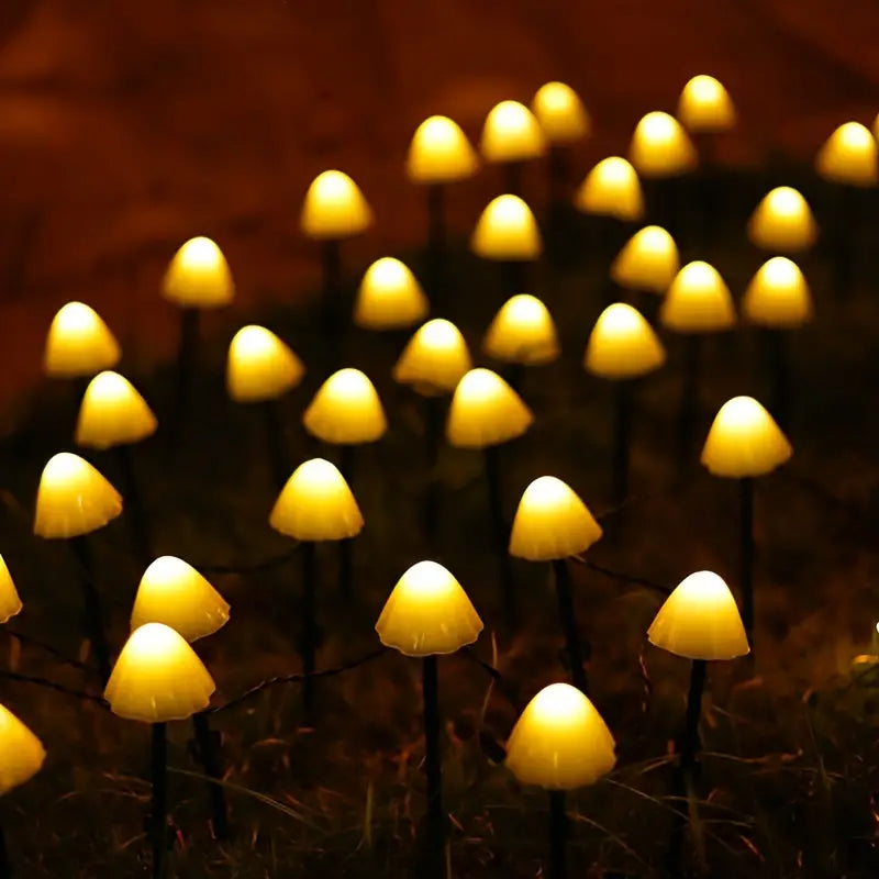 Skorter | LED Solar String Lights Ground Stake Mushroom Lights