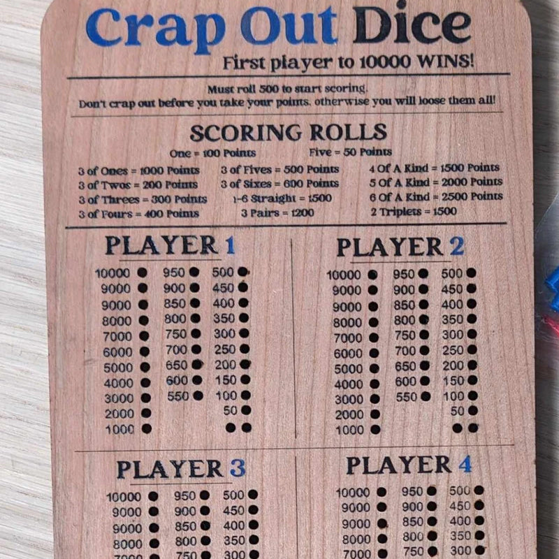 Skorter | Crap Out Dice Scoreboard