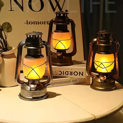 Skorter | RetroLantern - Rechargeable LED lantern with flame effect, antique copper finish